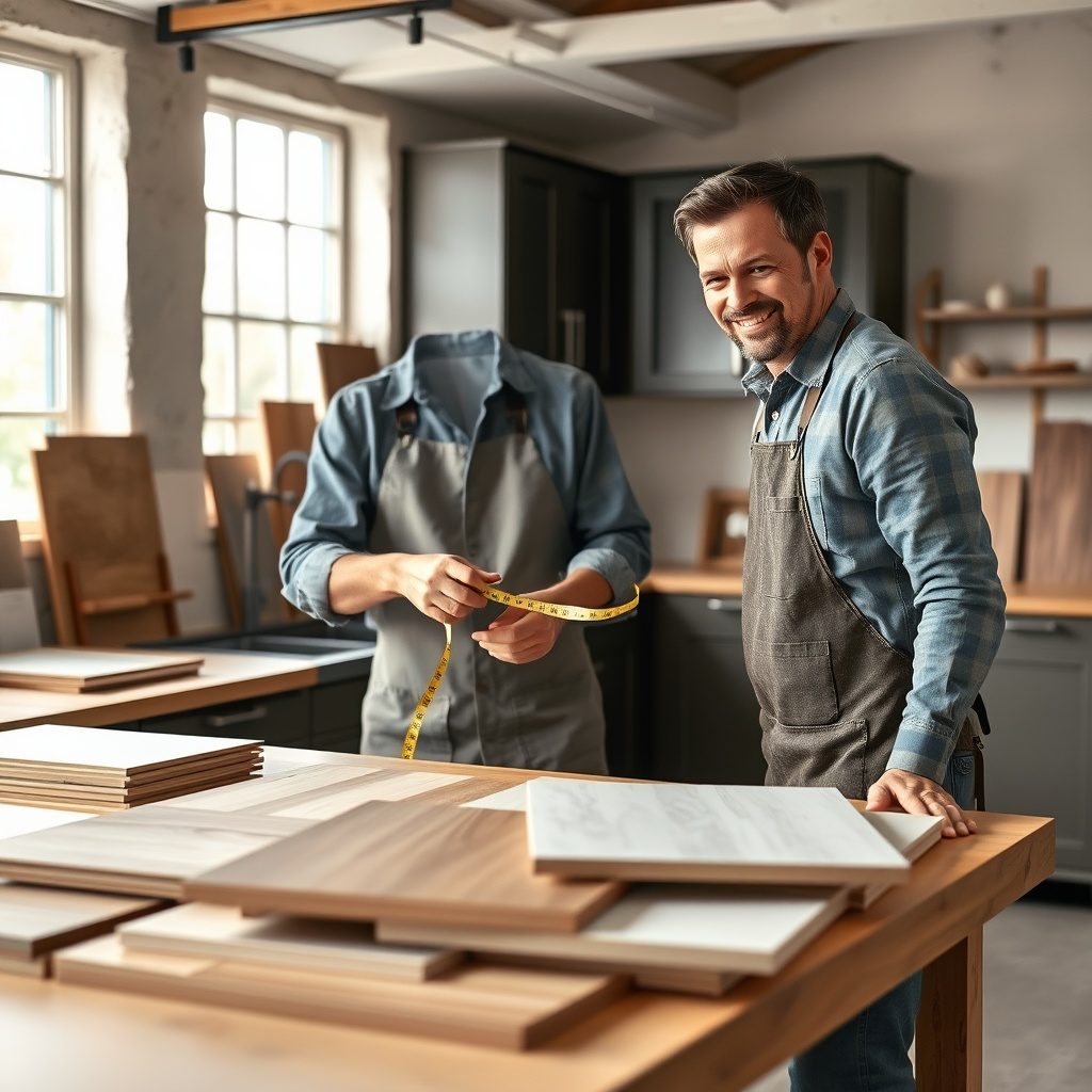 On-site measuring service for cabinetry