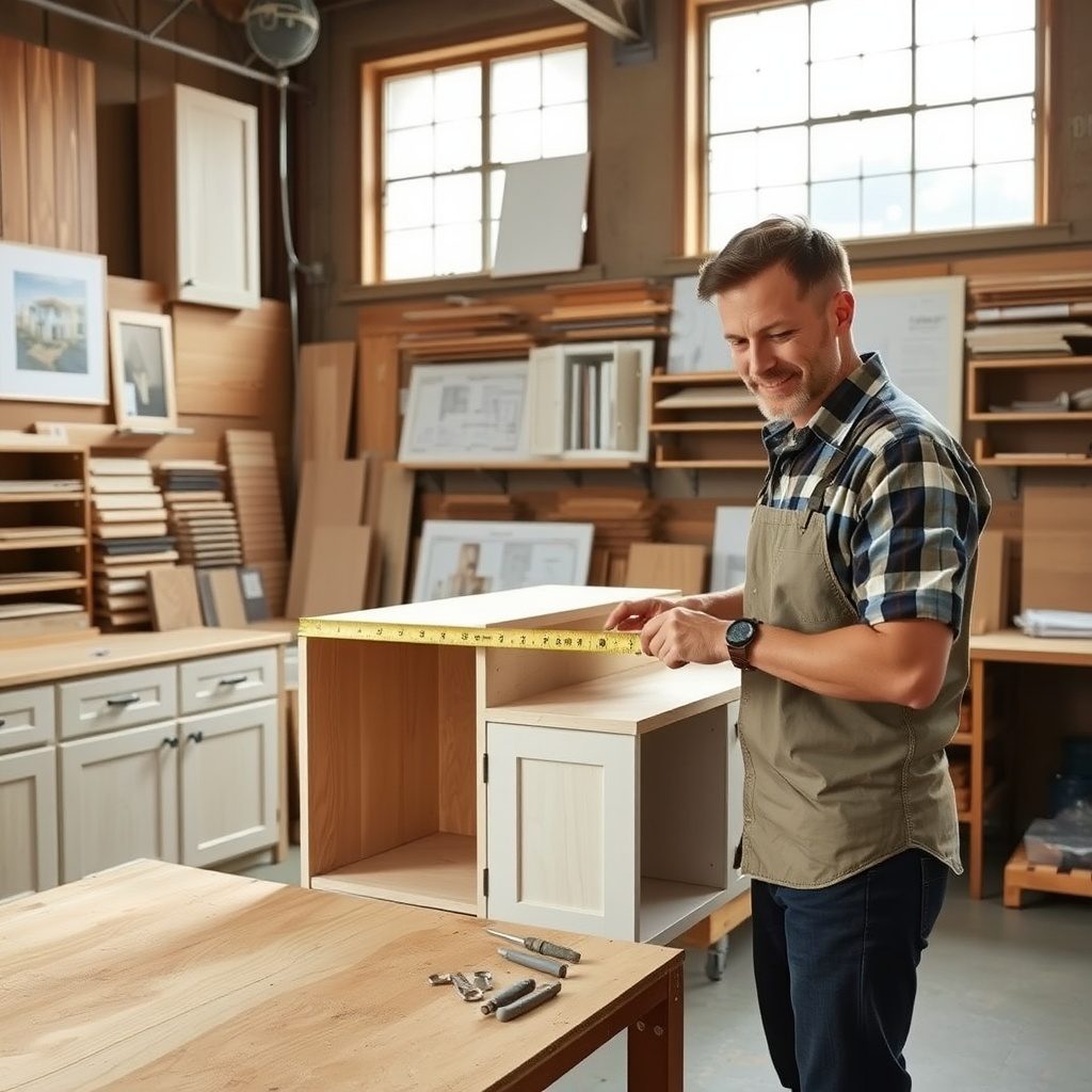 Material samples for custom cabinetry